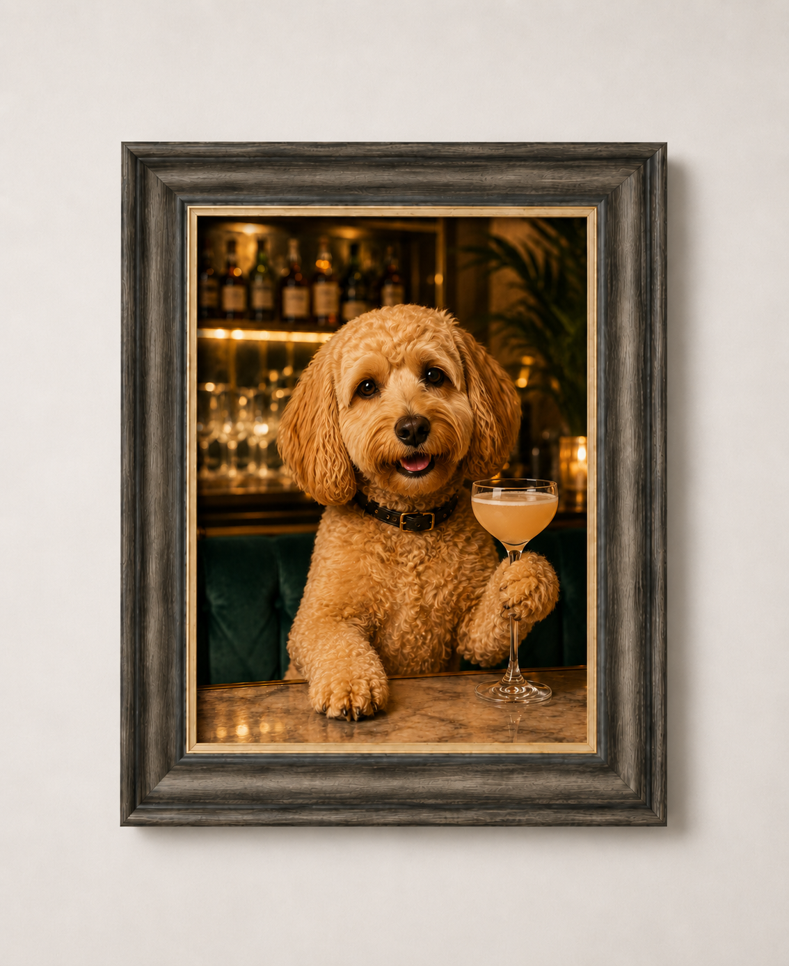 OFFER - Cocktail Dogs - Set of 12 Framed Wall Art
