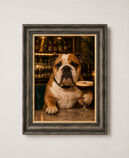 OFFER - Cocktail Dogs - Set of 12 Framed Wall Art