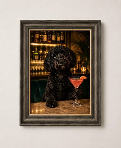 OFFER - Cocktail Dogs - Set of 12 Framed Wall Art
