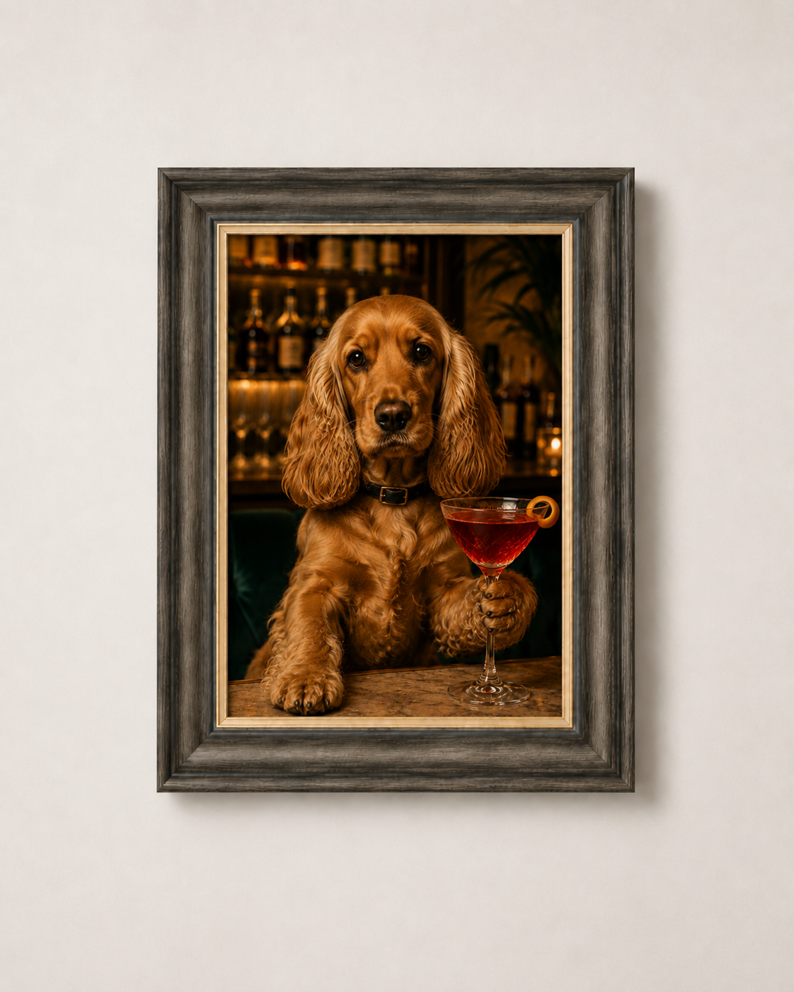 OFFER - Cocktail Dogs - Set of 12 Framed Wall Art