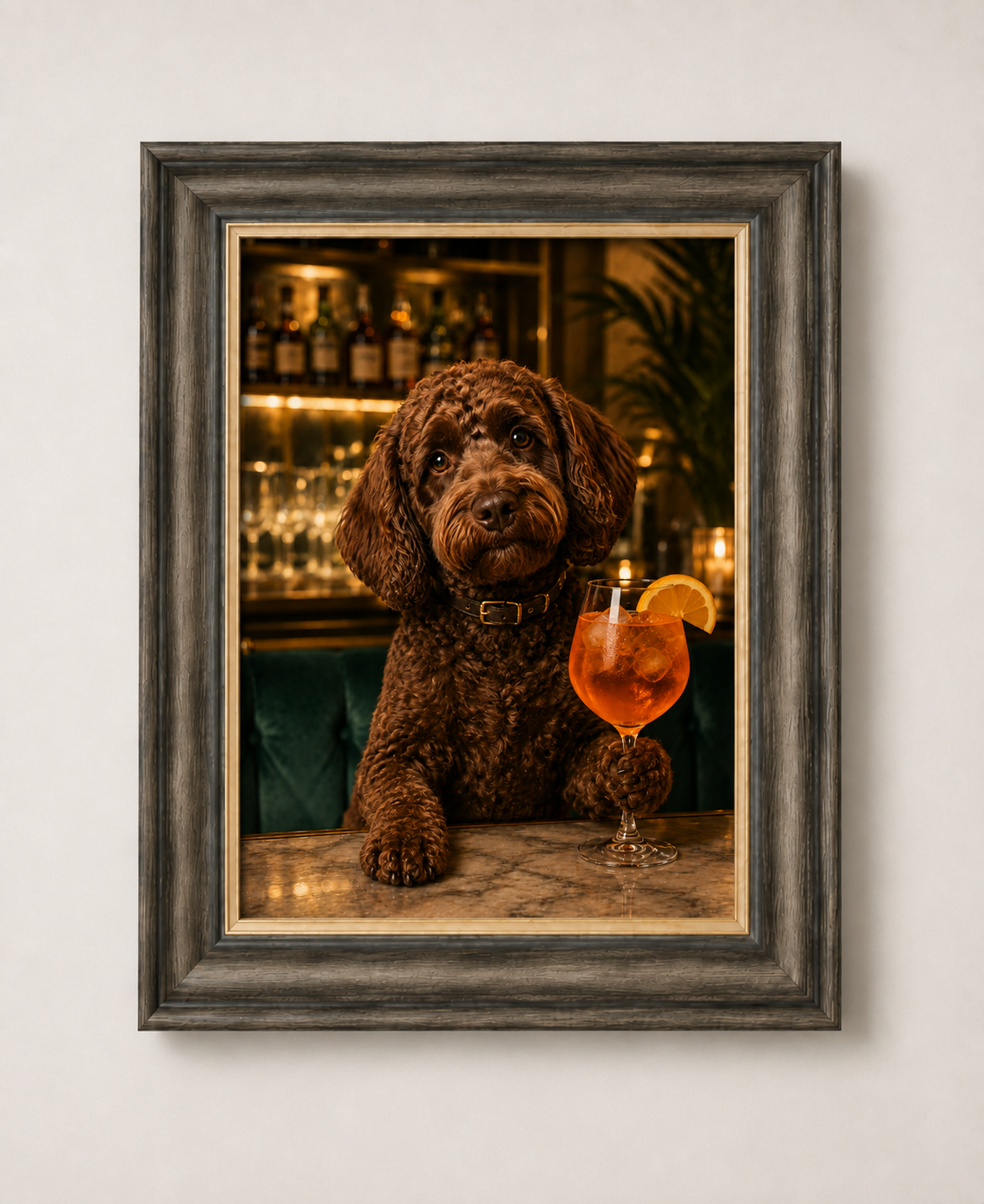 OFFER - Cocktail Dogs - Set of 12 Framed Wall Art