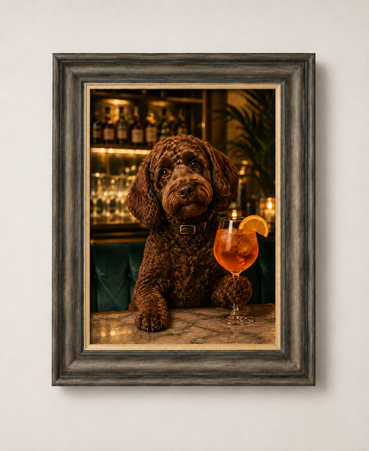 OFFER - Cocktail Dogs - Set of 12 Framed Wall Art