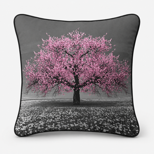 Pink Cherry Tree Cushion - 55 x 55