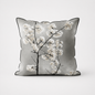 Silver Blossom Velvet Cushion - 60 x 60