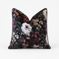 St Moritz Velvet Floral in Aubergine Cushion - 60 x 60