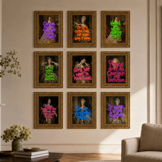 OFFER - Vintage Quotes - Set of 9 Framed Wall Art