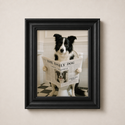 OFFER - Dogs on Bogs - Set of 12 Framed Wall Art