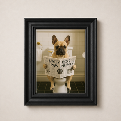 OFFER - Dogs on Bogs - Set of 12 Framed Wall Art