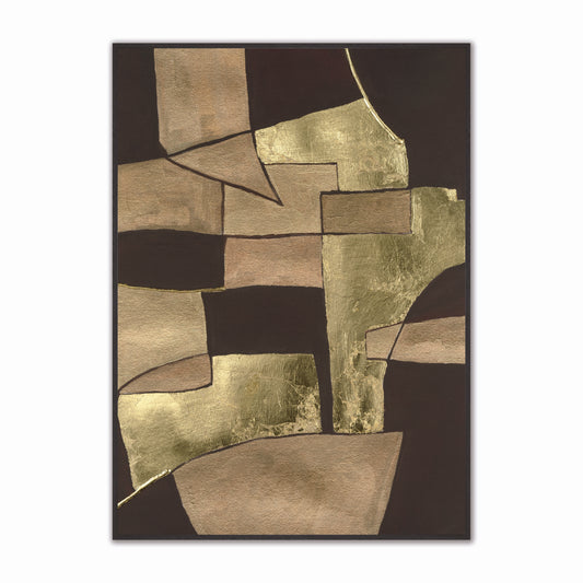 Abstract Black Pastiche Velvet Canvas Art