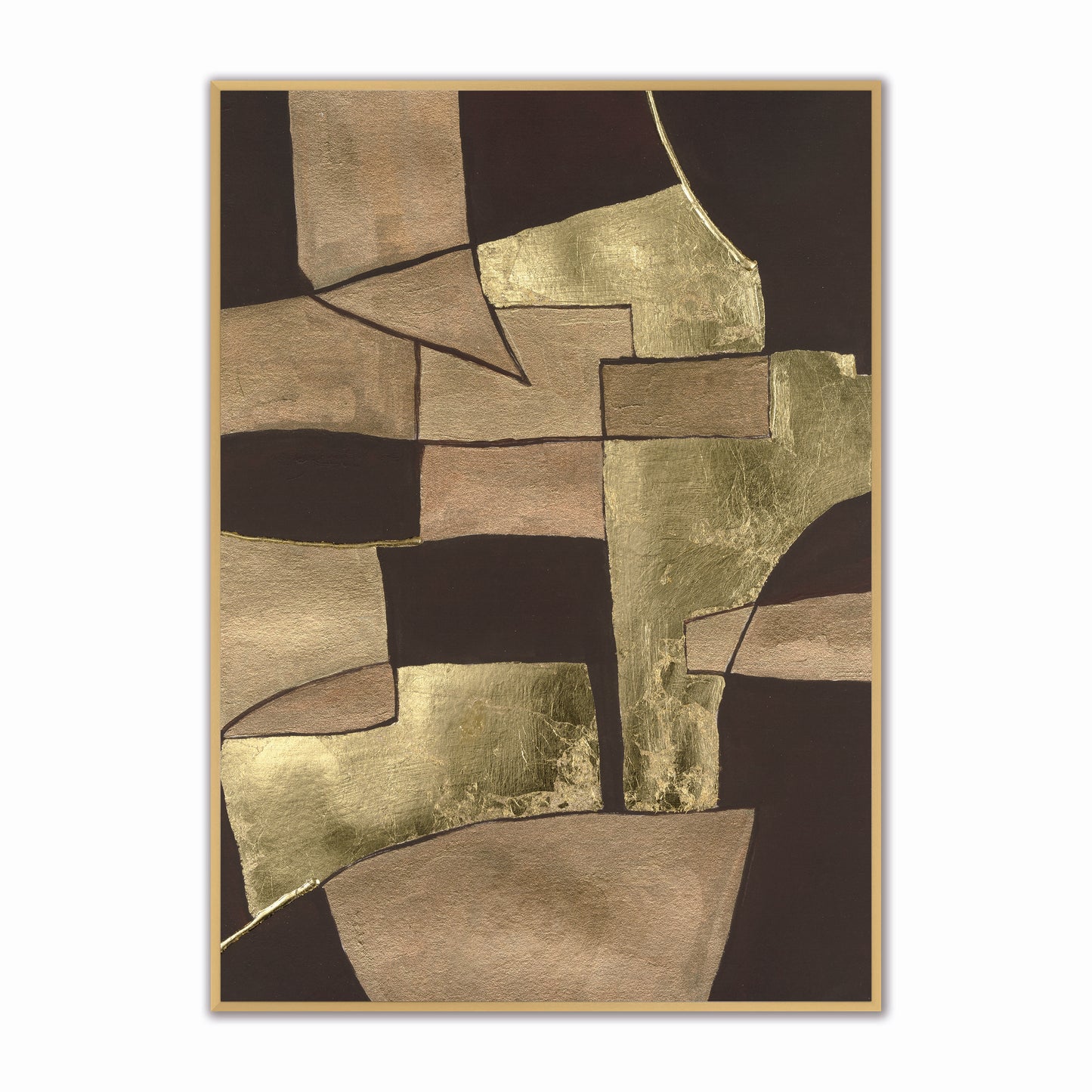 Abstract Black Pastiche Velvet Canvas Art