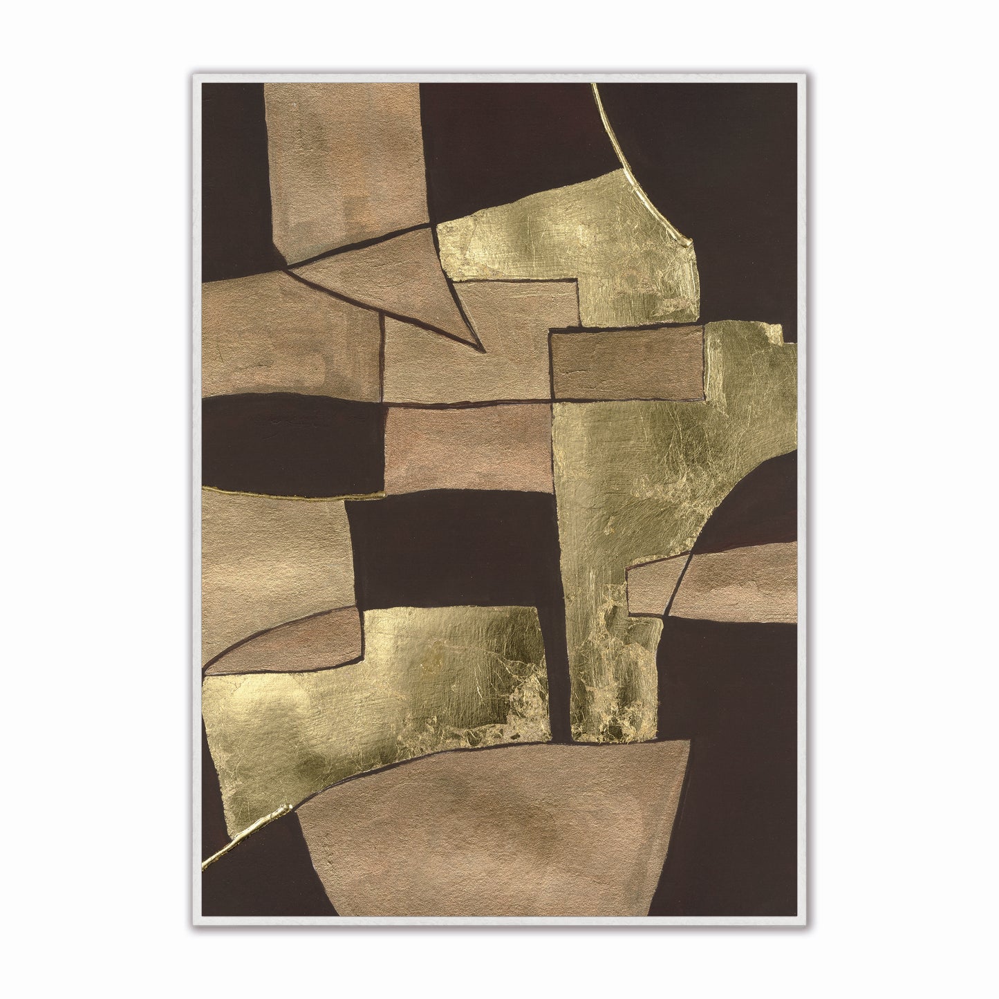 Abstract Black Pastiche Velvet Canvas Art