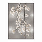 White Blossom on Silver 1 Velvet Canvas