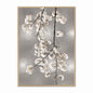 White Blossom on Silver 1 Velvet Canvas