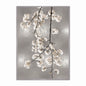 White Blossom on Silver 1 Velvet Canvas