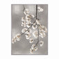 White Blossom on Silver 2 Velvet Canvas