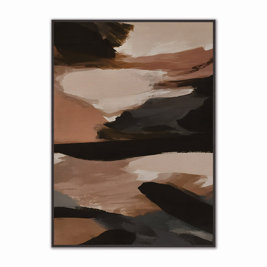 Abstract Earth Bound Flow 1 Velvet Canvas Art