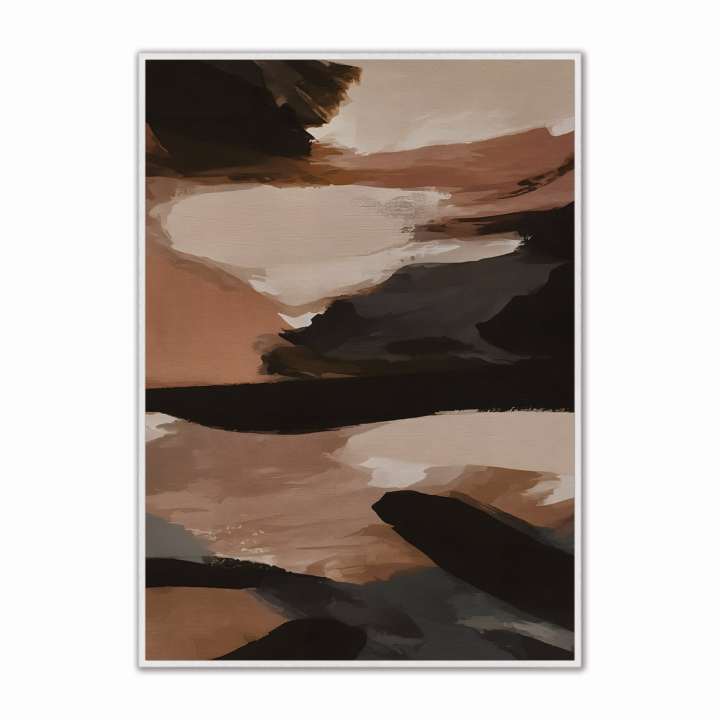Abstract Earth Bound Flow 1 Velvet Canvas Art