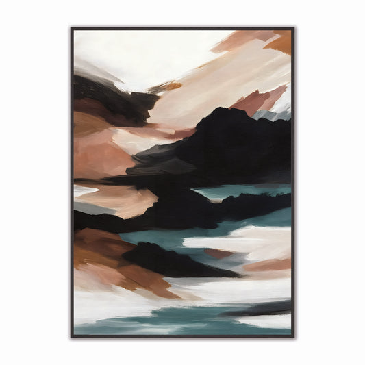 Abstract Earth Bound Flow 2 Velvet Canvas Art