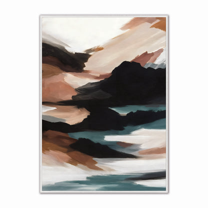 Abstract Earth Bound Flow 2 Velvet Canvas Art