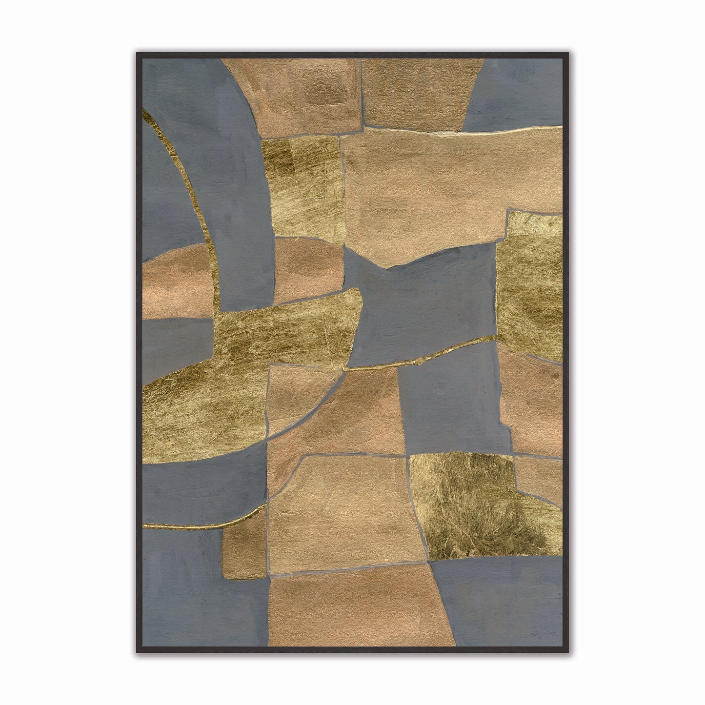 Abstract Grey Pastiche Velvet Canvas Art