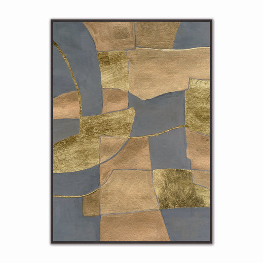 Abstract Grey Pastiche Velvet Canvas Art