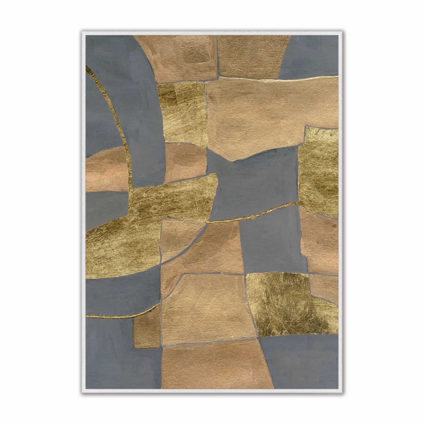 Abstract Grey Pastiche Velvet Canvas Art