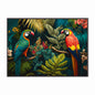 Jungle Parrot Velvet Canvas