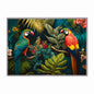 Jungle Parrot Velvet Canvas