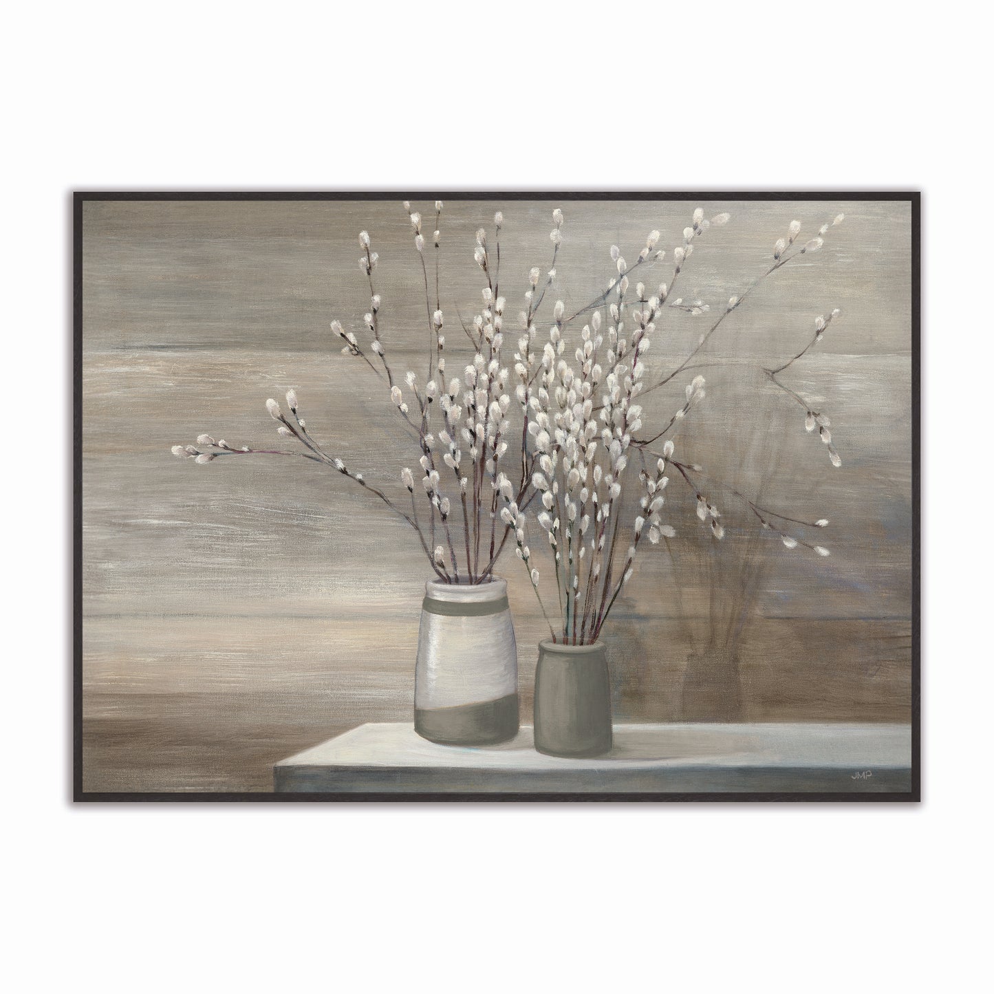 Still Life Willow Pots Velvet Canvas Art