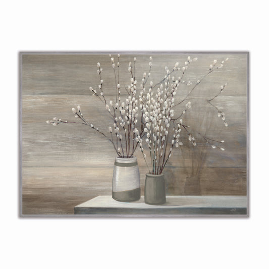 Still Life Willow Pots Velvet Canvas Art