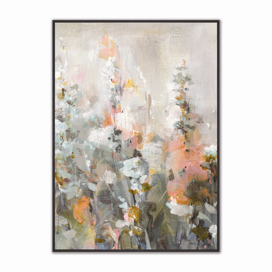 Rustic Garden Peach 1 Velvet Canvas Art