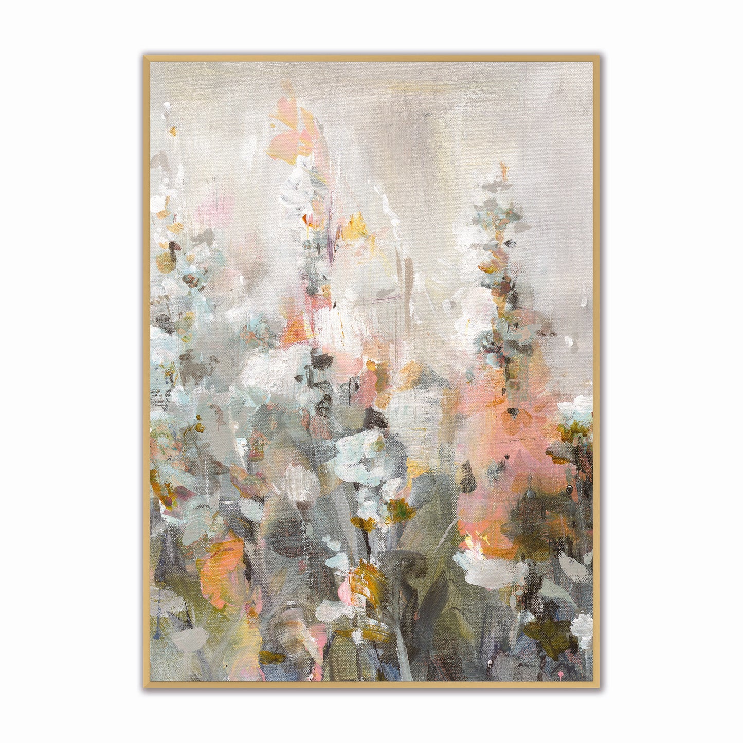 Rustic Garden Peach 1 Velvet Canvas Art