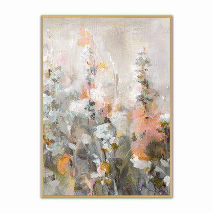 Rustic Garden Peach 1 Velvet Canvas Art