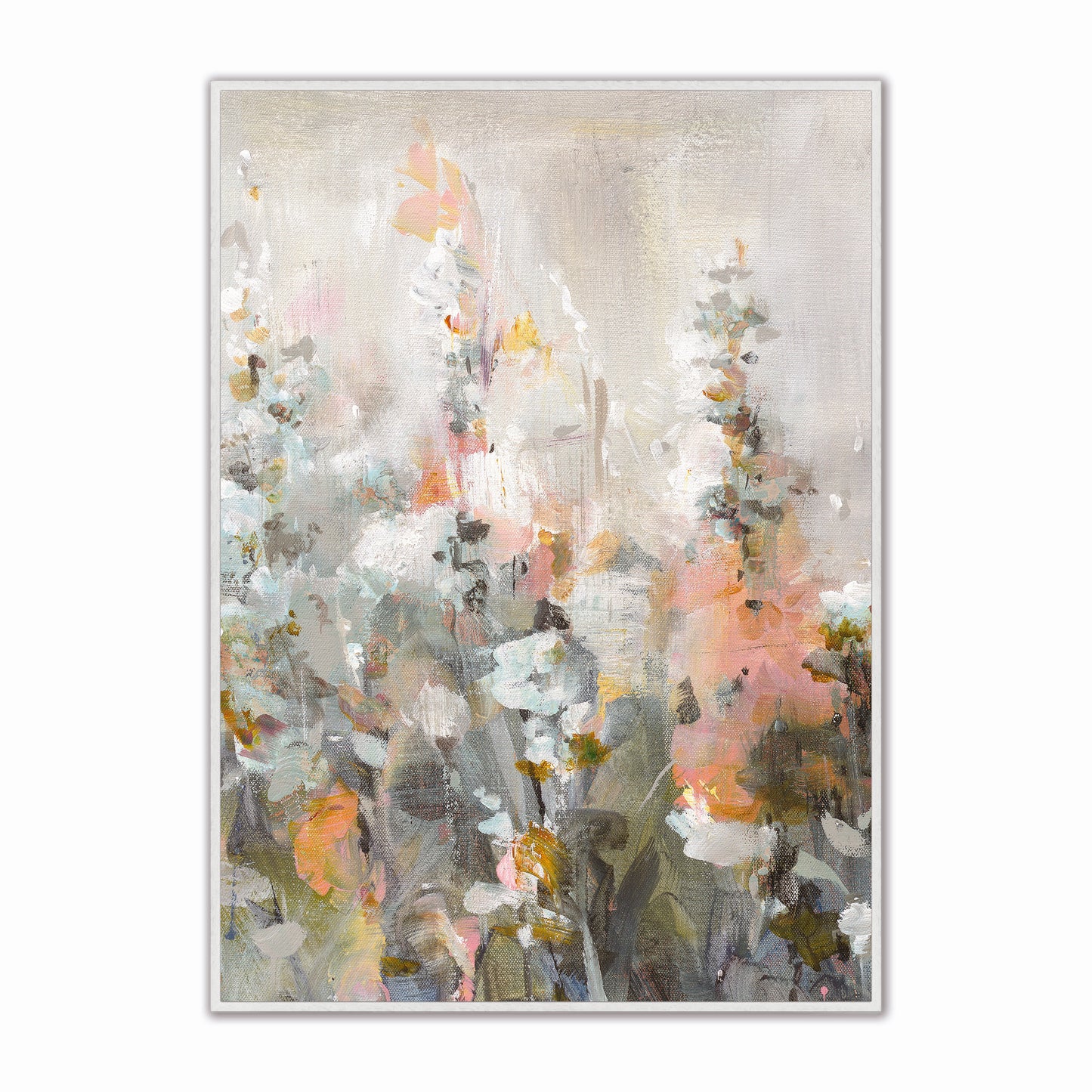 Rustic Garden Peach 1 Velvet Canvas Art