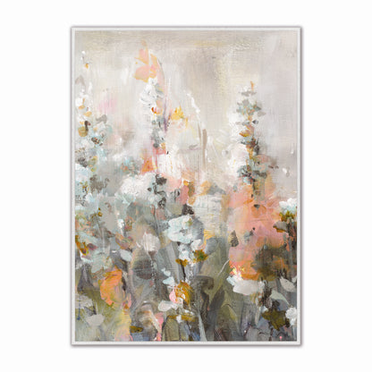 Rustic Garden Peach 1 Velvet Canvas Art