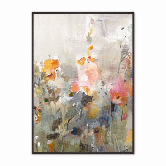 Rustic Garden Peach 2 Velvet Canvas Art