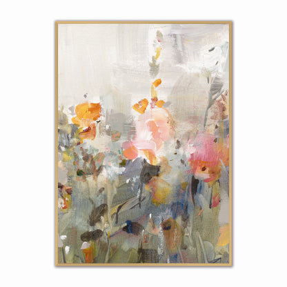 Rustic Garden Peach 2 Velvet Canvas Art