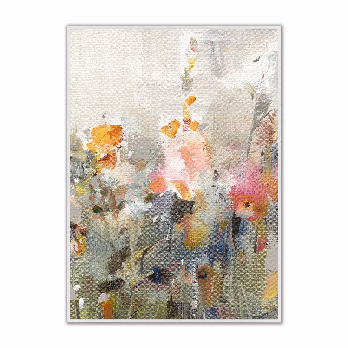Rustic Garden Peach 2 Velvet Canvas Art