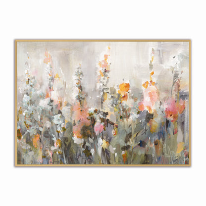 Rustic Garden Peach Landscape Velvet Canvas Art