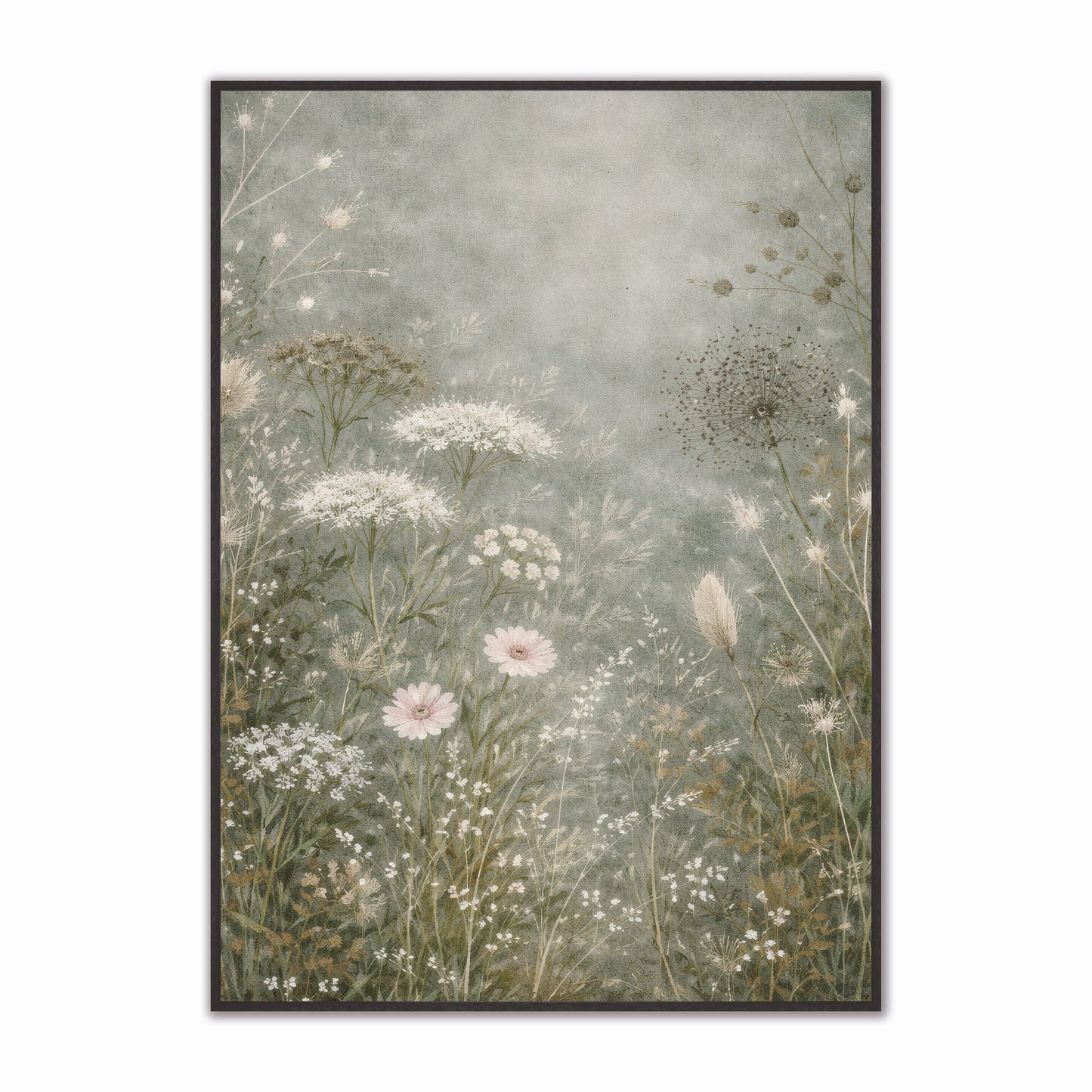 Abstract Spring Meadow 1 Velvet Canvas Art