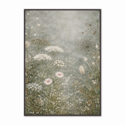 Abstract Spring Meadow 1 Velvet Canvas Art