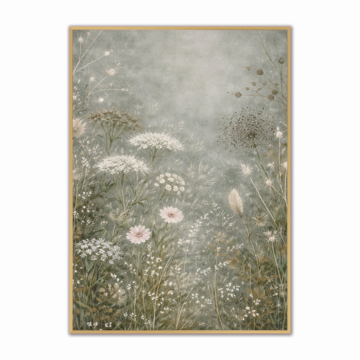Abstract Spring Meadow 1 Velvet Canvas Art