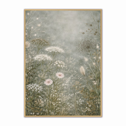 Abstract Spring Meadow 1 Velvet Canvas Art