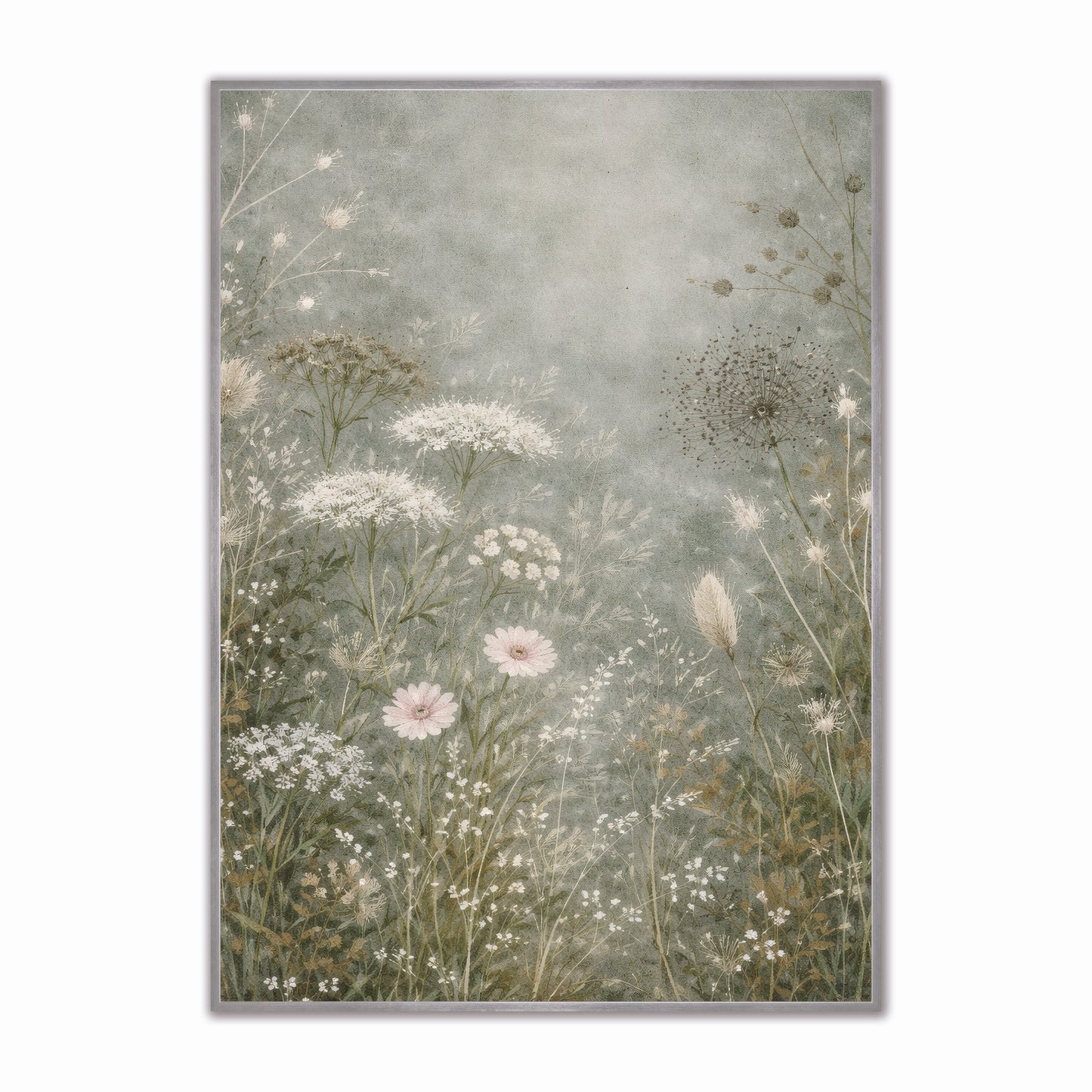 Abstract Spring Meadow 1 Velvet Canvas Art