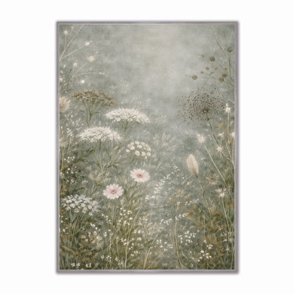 Abstract Spring Meadow 1 Velvet Canvas Art