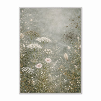 Abstract Spring Meadow 1 Velvet Canvas Art