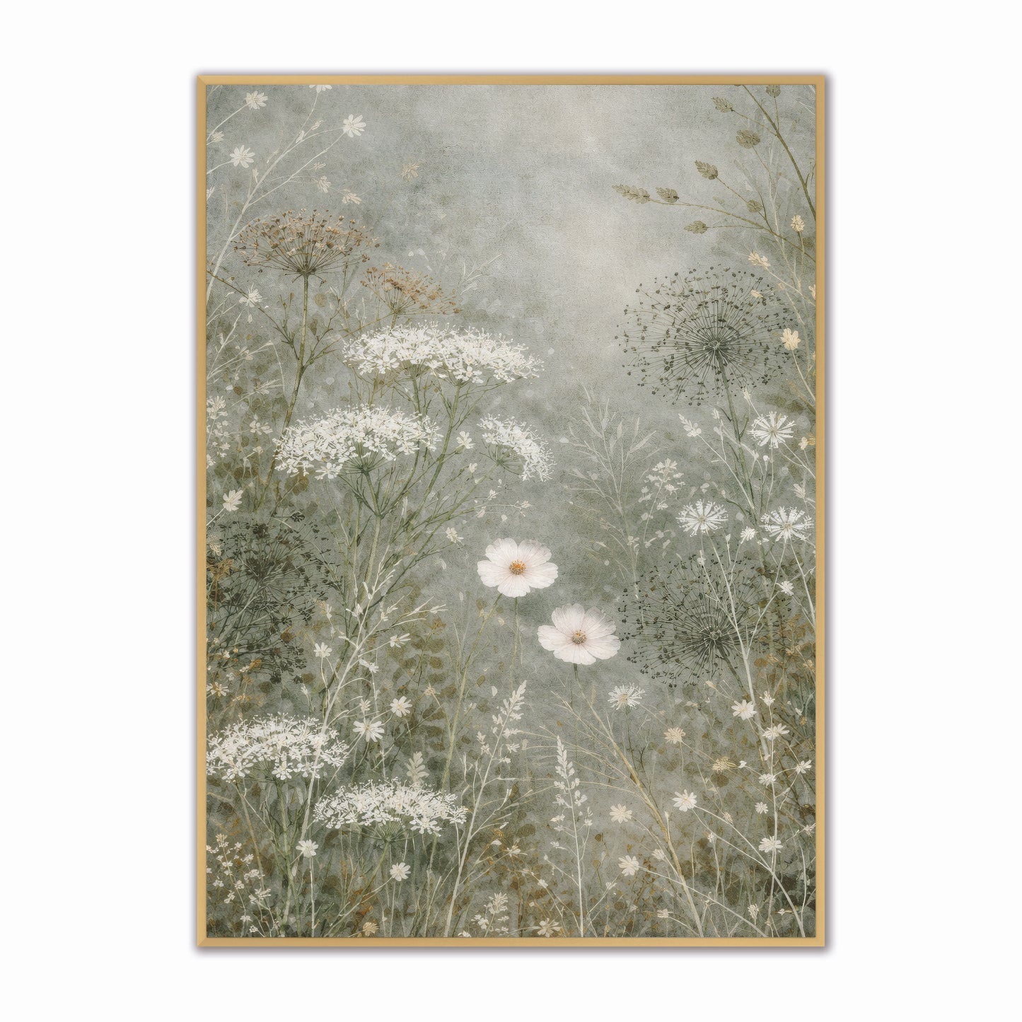 Abstract Spring Meadow 2 Velvet Canvas Art