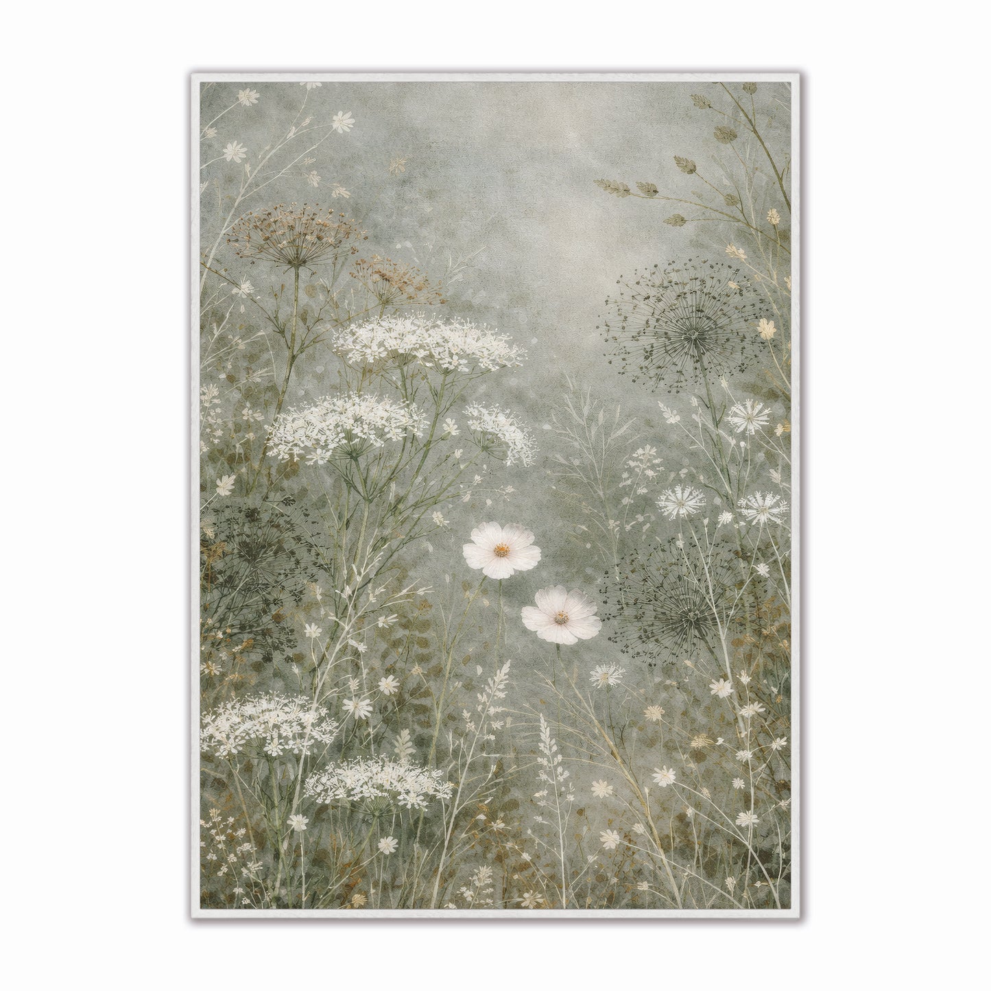 Abstract Spring Meadow 2 Velvet Canvas Art