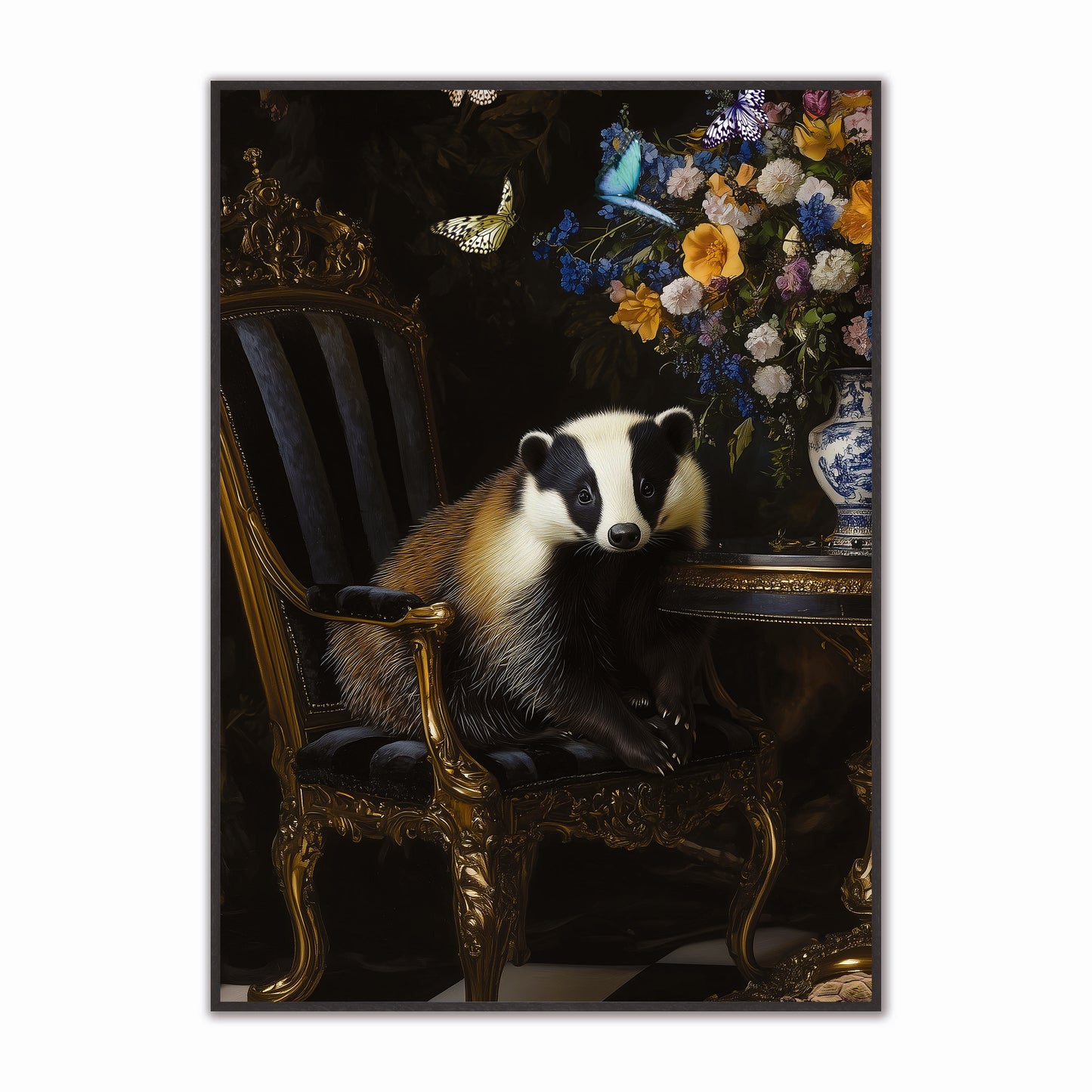 Stately Badger Velvet Canvas