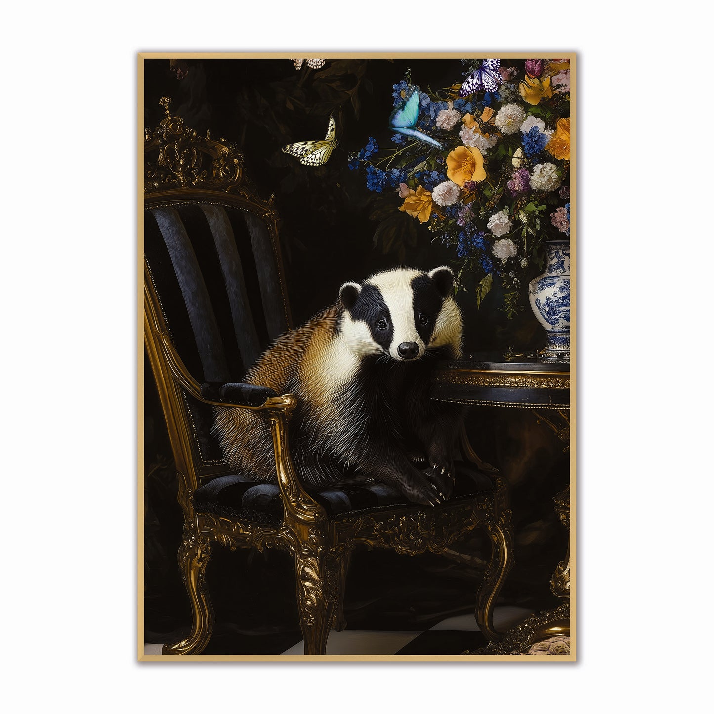 Stately Badger Velvet Canvas